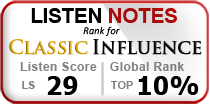 Listen Notes Top Ranking for Classic Influence Podcast
